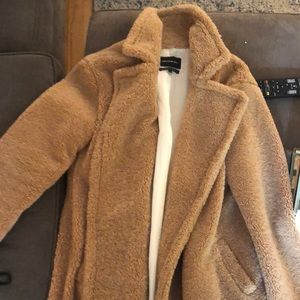 Something Navy teddy coat